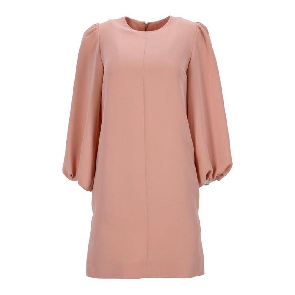 Victoria Victoria Beckham Blouson Sleeve Shift Dress in Pastel Pink Polyester - Picture 1 of 5